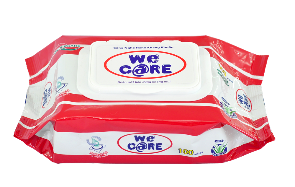WECARE WIPES 100 SHEETS UNSCENTED