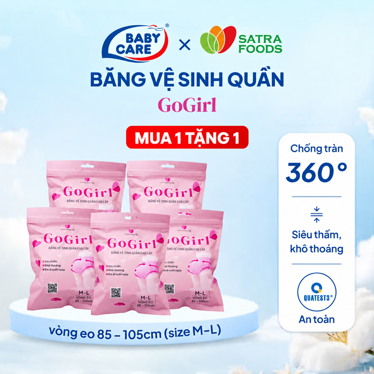 GOGIRL ƯU ĐÃI MUA 1 TẶNG 1 TẠI HỆ THỐNG SATRAFOODS