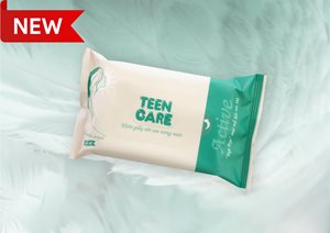 (NEW) KHĂN ƯỚT TAN TRONG NƯỚC TEENCARE 16 TỜ - HƯƠNG ACTIVE