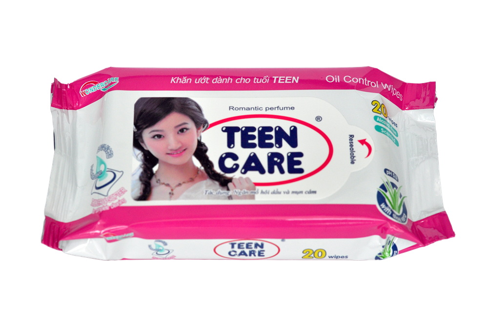 TEENCARE WET WIPES 20 SHEETS-ROMANTIC