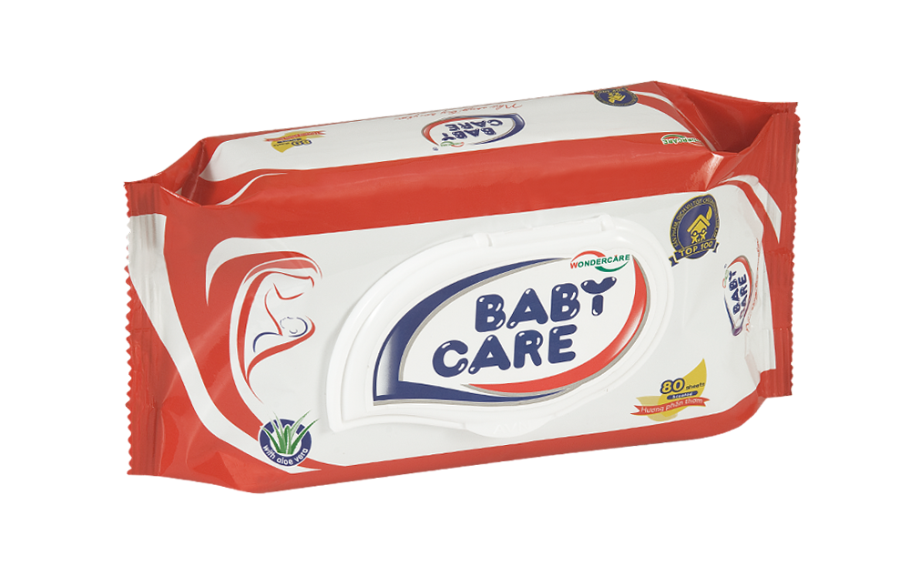 BABY CARE WET WIPES 80 SHEETS POWDER PERFUME (NEW)