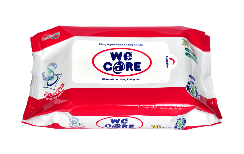 WECARE WIPES 30 SHEETS UNSCENTED